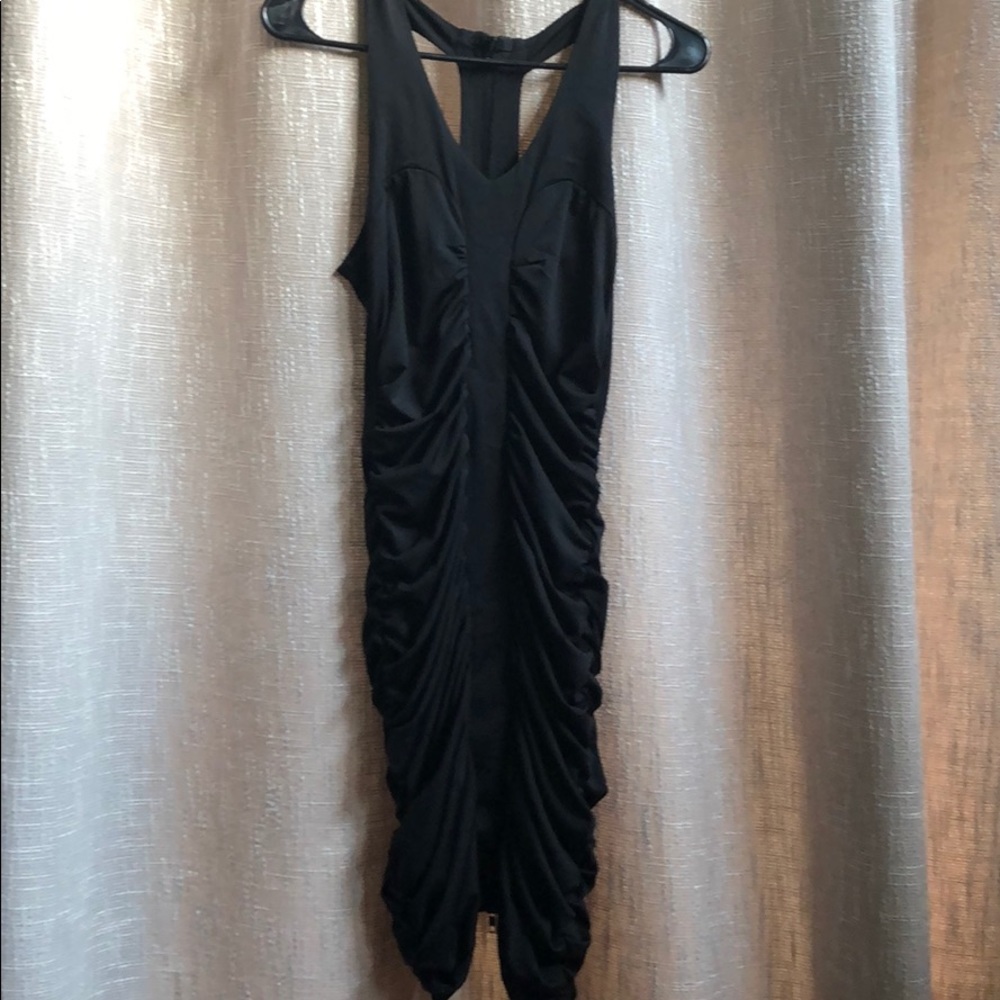 💕Black zipper cocktail dress